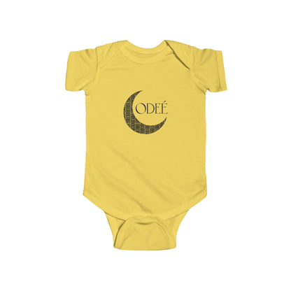 ODEÉ | Moon Pattern #001 | Infant Fine Jersey Bodysuit | 153 GSM