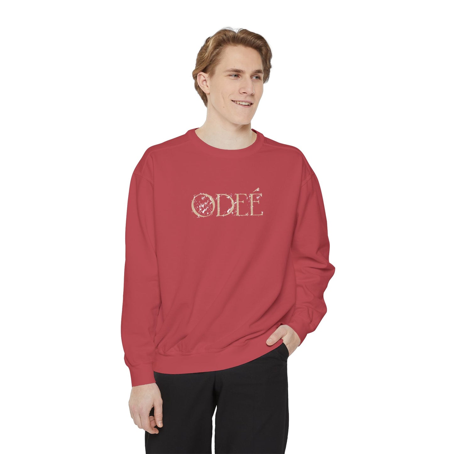 ODEÉ | Soft Marble Black | Unisex Garment-Dyed Sweatshirt  | GSM 322.1 | US