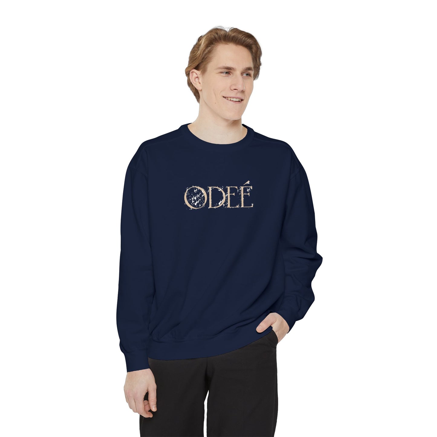 ODEÉ | Soft Marble Black | Unisex Garment-Dyed Sweatshirt  | GSM 322.1 | US