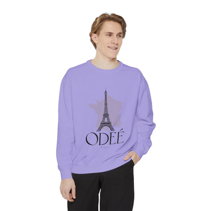 ODEÉ | Eiffel Tower #001 | Unisex Garment-Dyed Sweatshirt  | GSM 322.1 | US