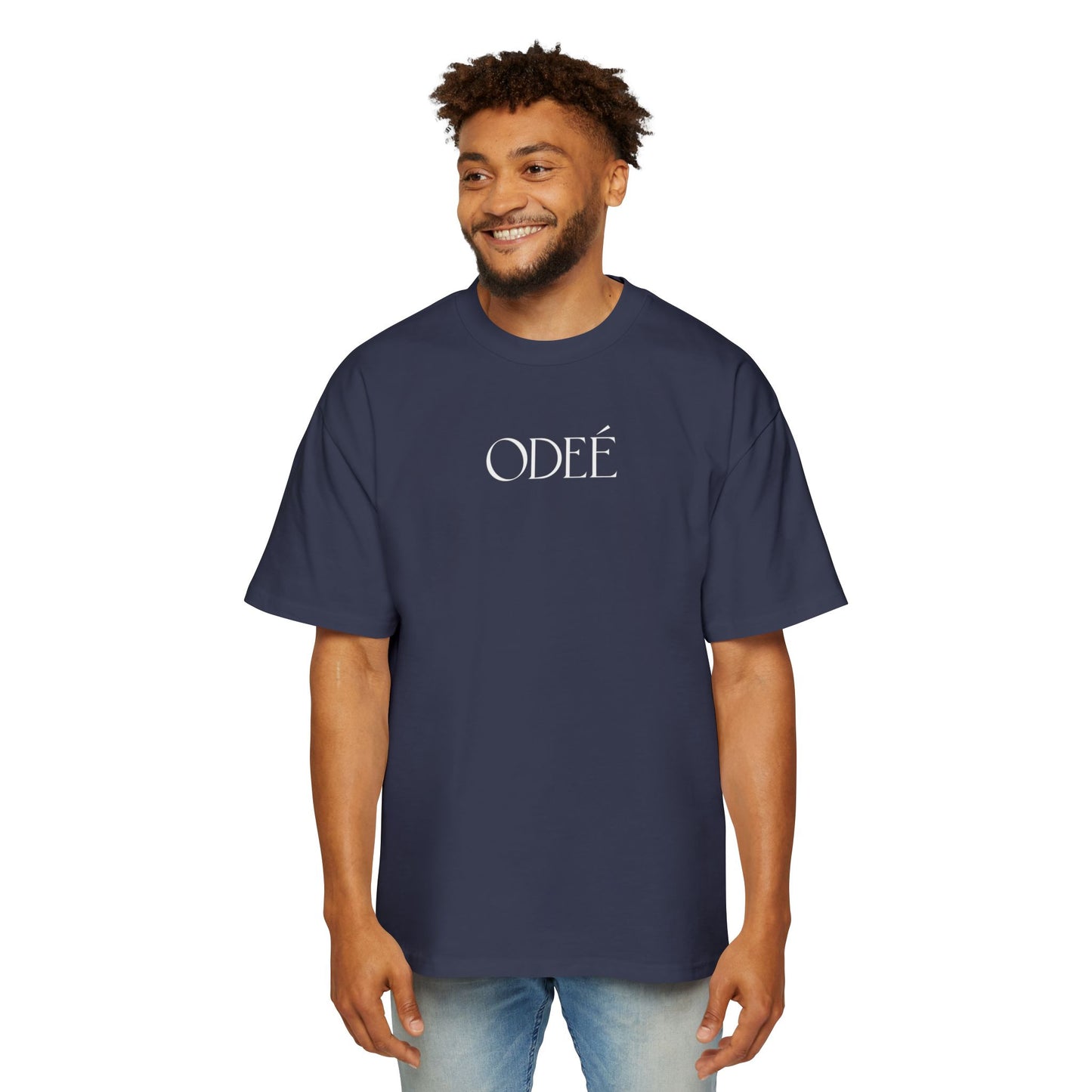 ODEÉ | White Logo | Men's Heavy Oversized tshirt | GSM 280 | US