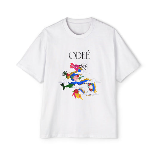 ODEÉ | Flying Dragon | Men's Heavy Oversized tshirt | GSM 280 | US