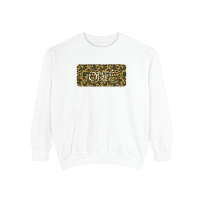 ODEÉ | Army Style White  | Unisex Garment-Dyed Sweatshirt  | GSM 322.1 | US