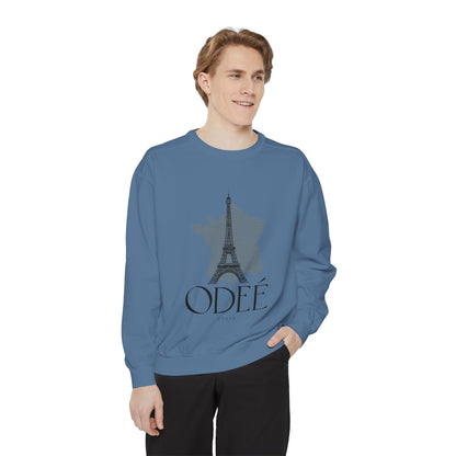 ODEÉ | Eiffel Tower #001 | Unisex Garment-Dyed Sweatshirt  | GSM 322.1 | US