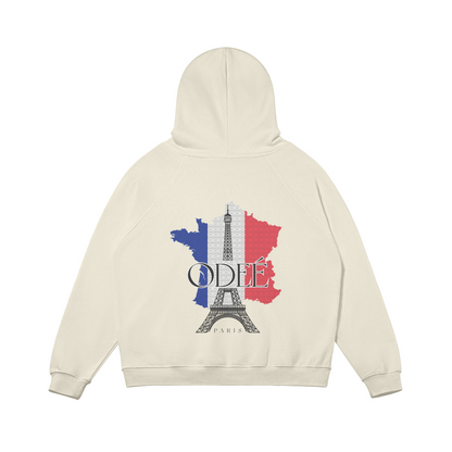 ODEÉ | Eiffel Tower 02(68) |Unisex Heavy Flecee Lined Hoodie | 380 GSM