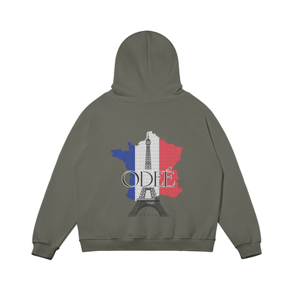 ODEÉ | Eiffel Tower 02(68) |Unisex Heavy Flecee Lined Hoodie | 380 GSM