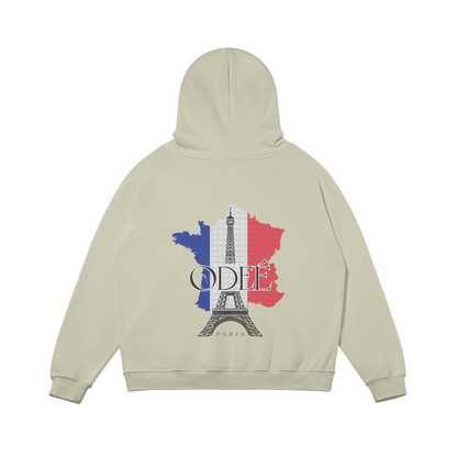 ODEÉ | Eiffel Tower 02(68) |Unisex Heavy Flecee Lined Hoodie | 380 GSM