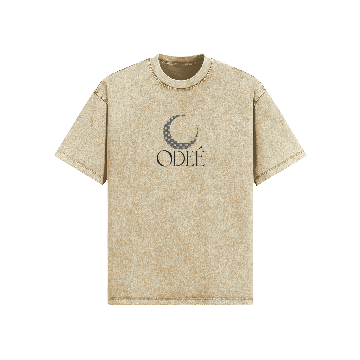 ODEÉ | Moon Pattern #002 (04) Unisex Oversized Snow Wash Tshirt | 285G