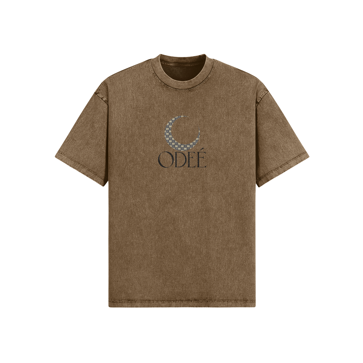 ODEÉ | Moon Pattern #002 (04) Unisex Oversized Snow Wash Tshirt | 285G