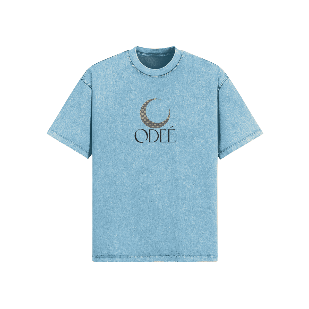 ODEÉ | Moon Pattern #002 (04) Unisex Oversized Snow Wash Tshirt | 285G