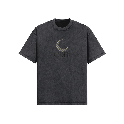 ODEÉ | Moon Pattern #002 (04) Unisex Oversized Snow Wash Tshirt | 285G