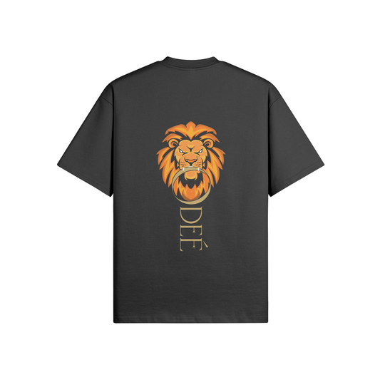 ODEÉ | Lion (25) | Unisex Oversized Crew Neck Tshirt | 425 GSM