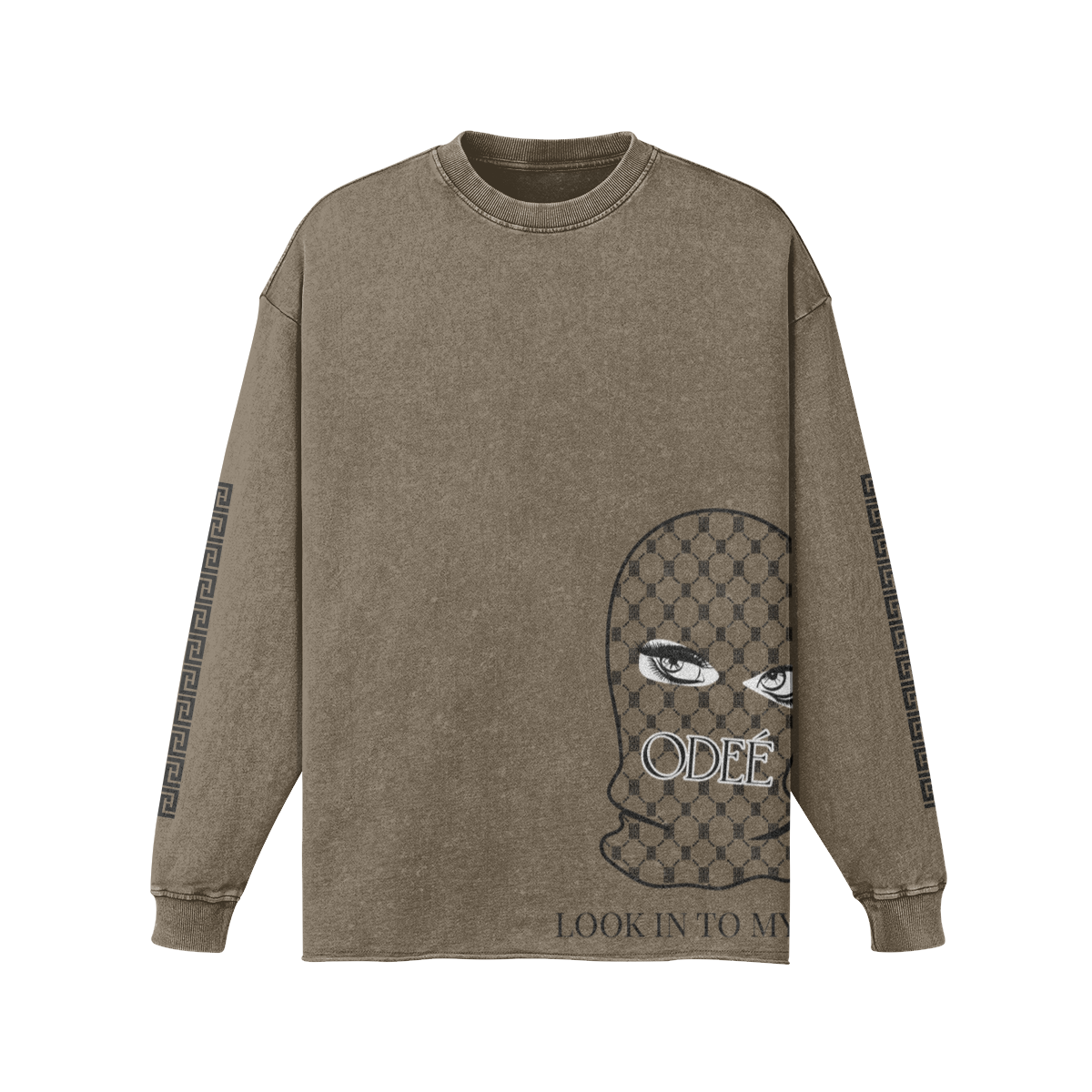 ODEÉ | Mask MarkStyle (14) | Unisex Raw Hem Faded Long Sleeve |260 GSM