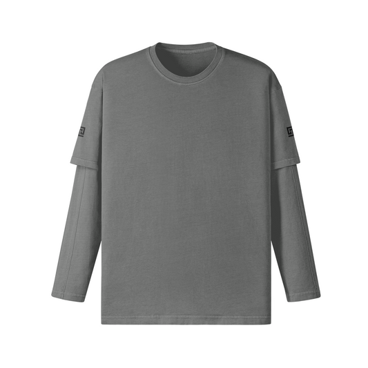 ODEÉ | MarkStyle (11) | Unisex Faux Layer Faded Long Sleeve | 230 GSM