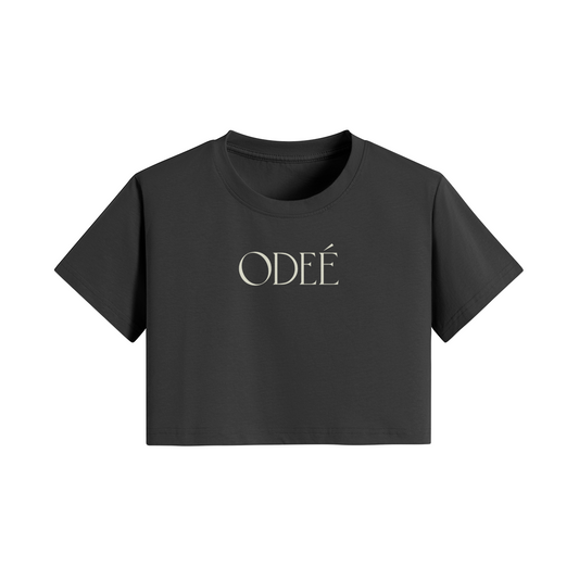 ODEÉ | Soft marble template ( 63) | Women Crop Top Tshirt | 200 GSM